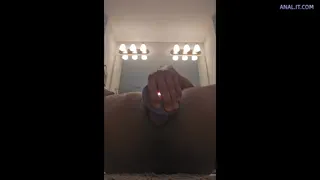 Thrusting dildo in the ass